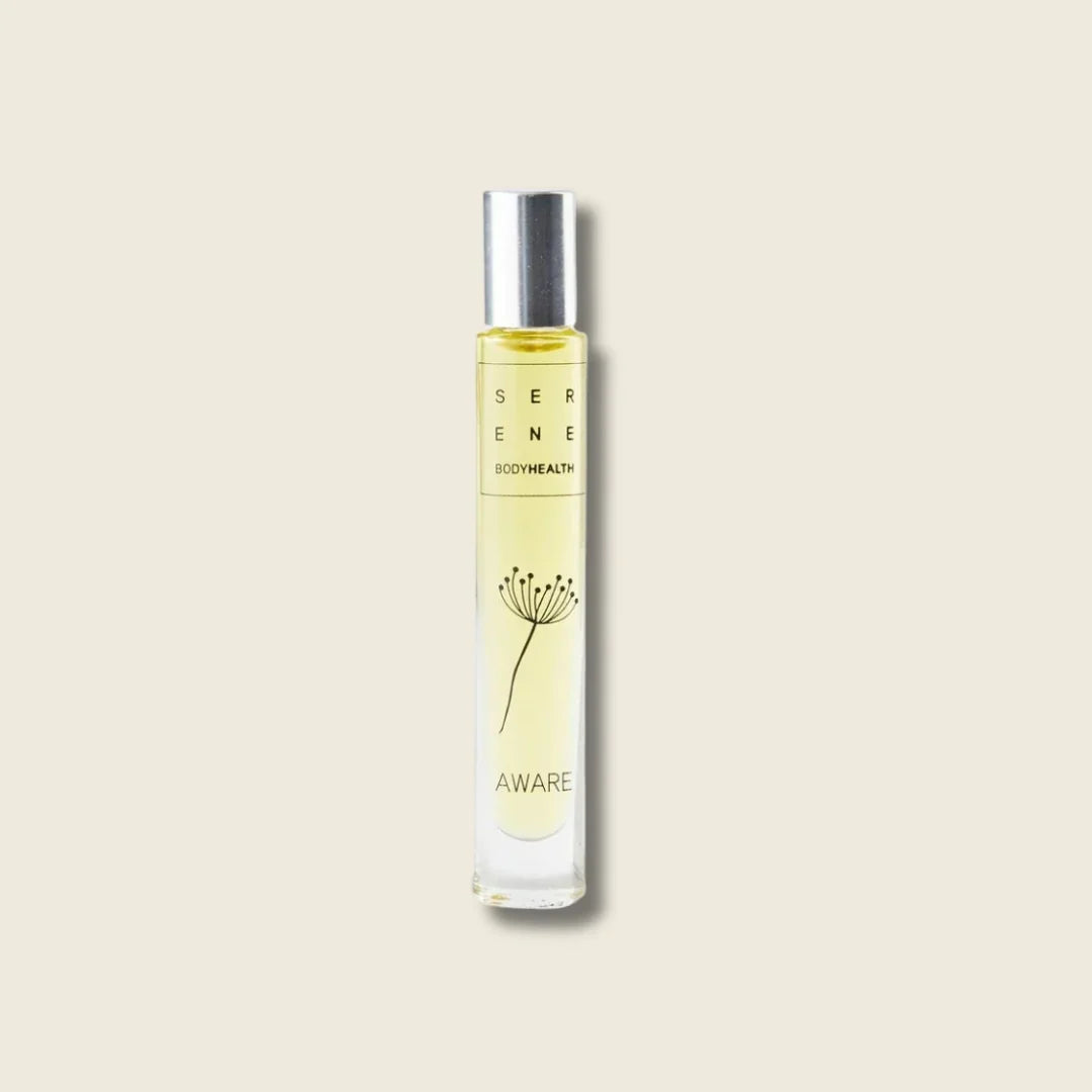 aware body oil bottle