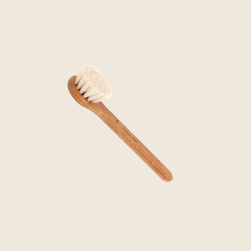 dry face brush displayed