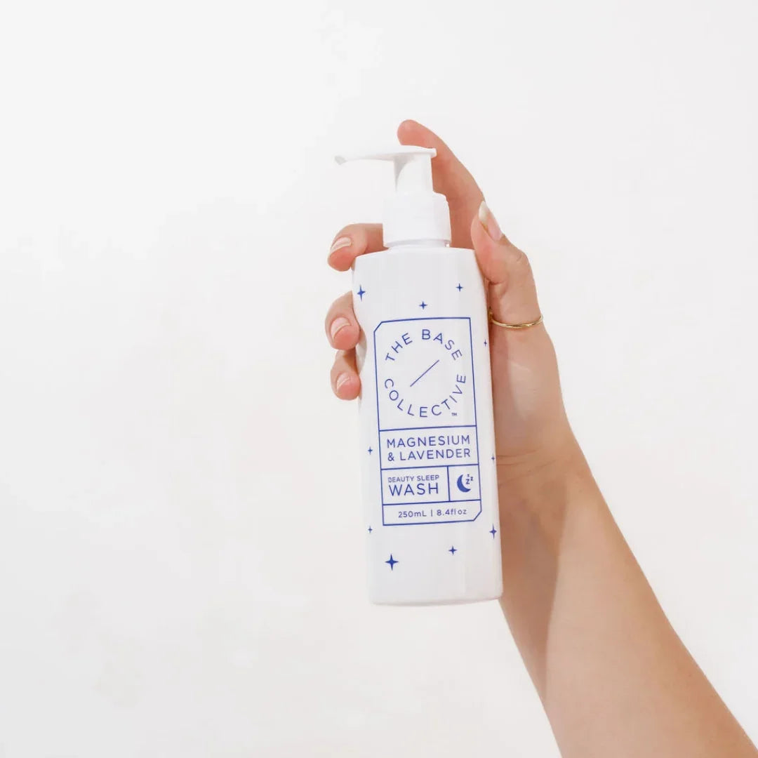 girl with sleep wash in hand