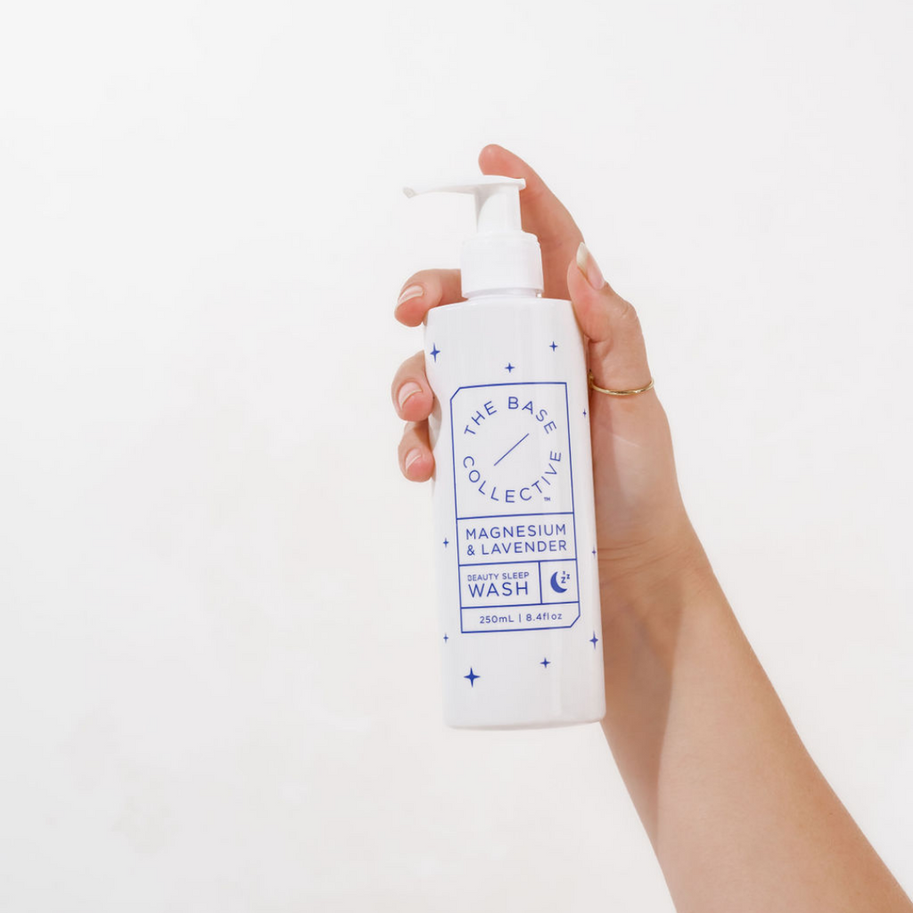girl with sleep wash in hand
