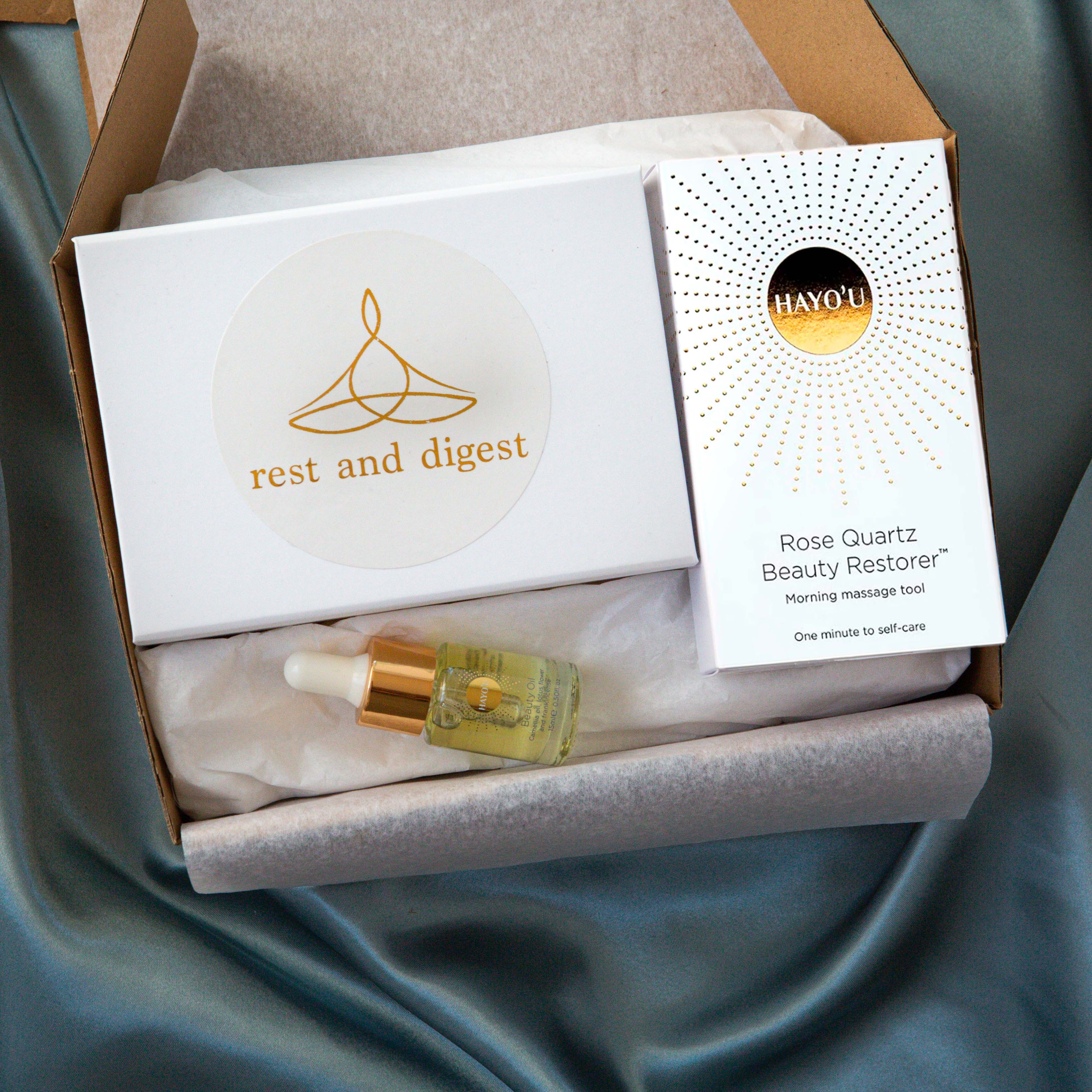 pillowcase and rose quartz gua sha