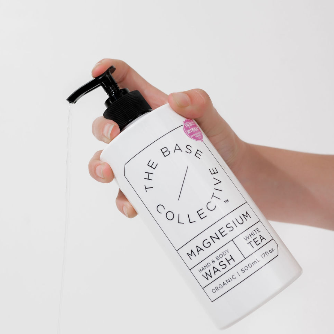 showing using hand and body wash