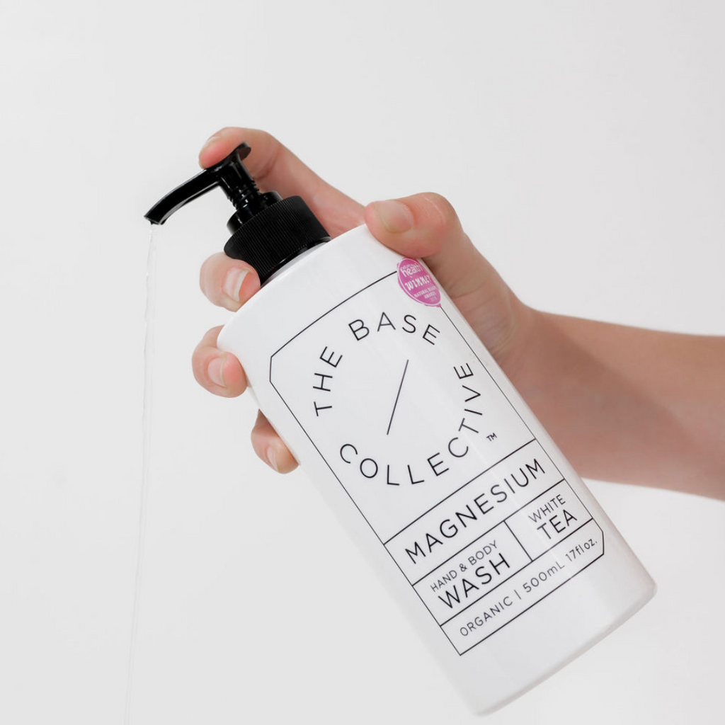 showing using hand and body wash