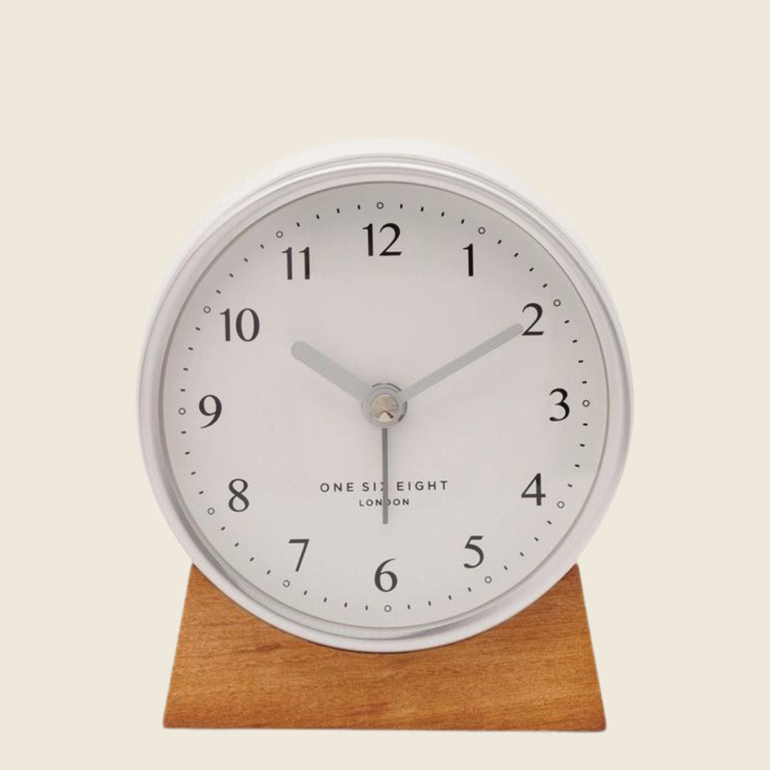 white clock