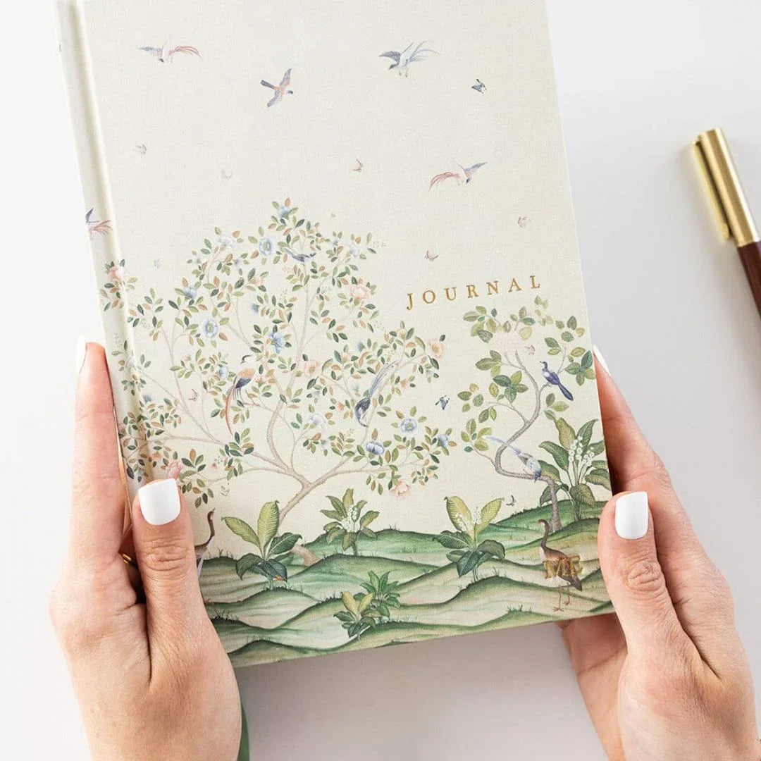 Bespoke Letterpress Linen Bullet Journal - Spring Landscape