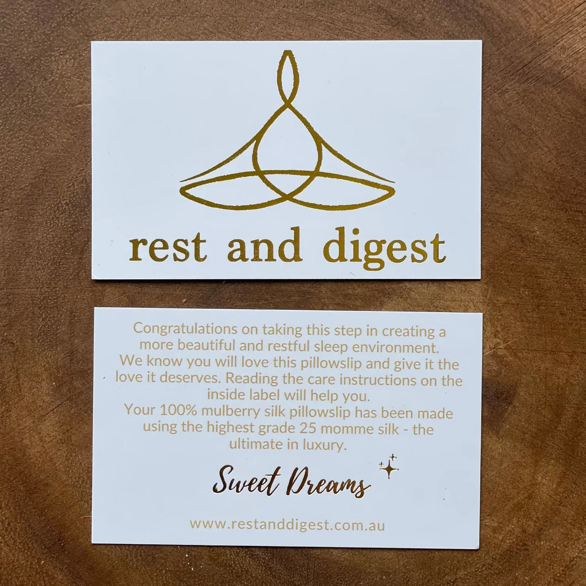card that comes with product