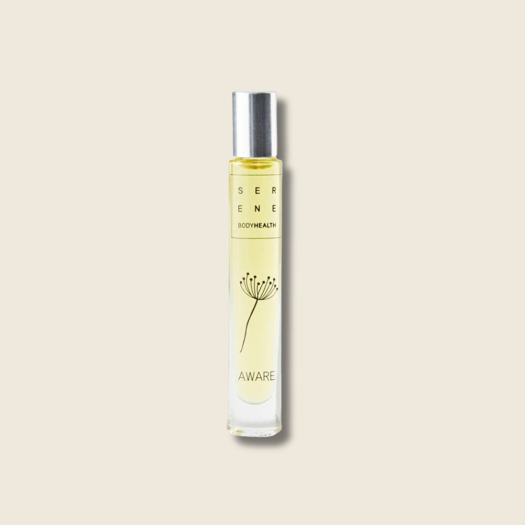 aware body oil bottle