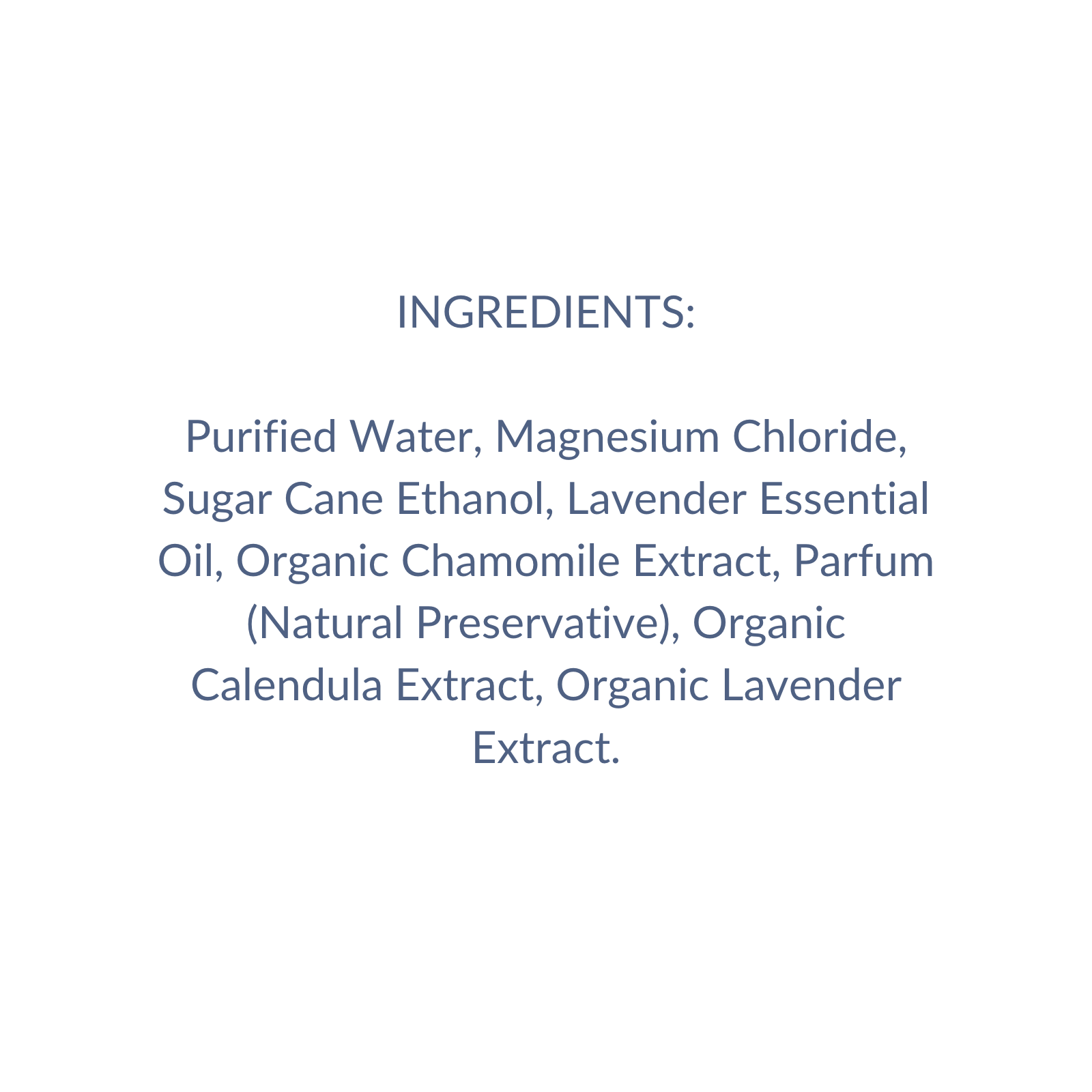 magnesium and lavender ingredients