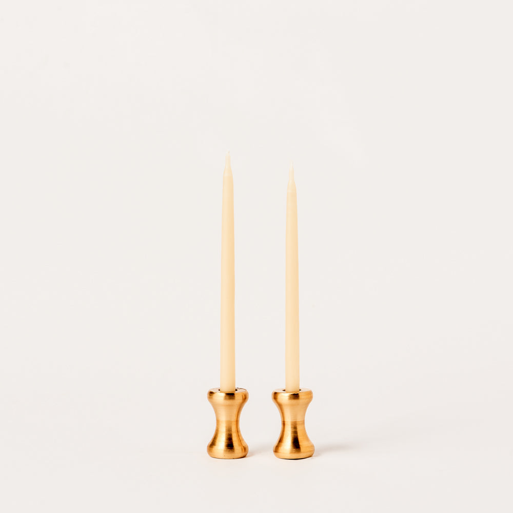 Queen B Mini Marilyn Brass Candle Holder Duo
