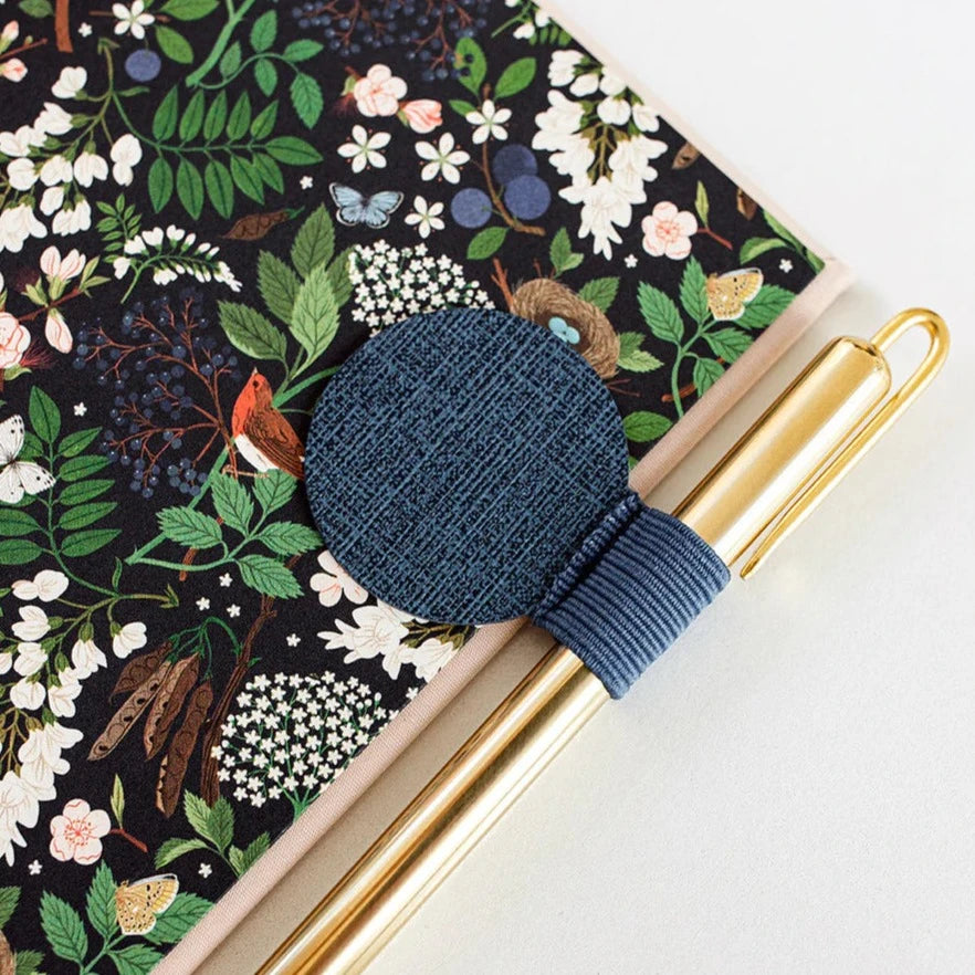 navy pen loop and brass pen