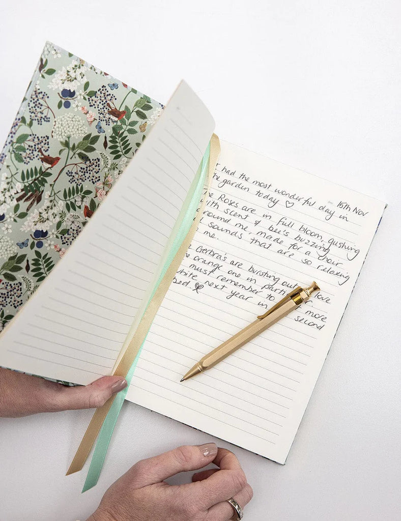 Bespoke Letterpress Linen Journal - Sparrows