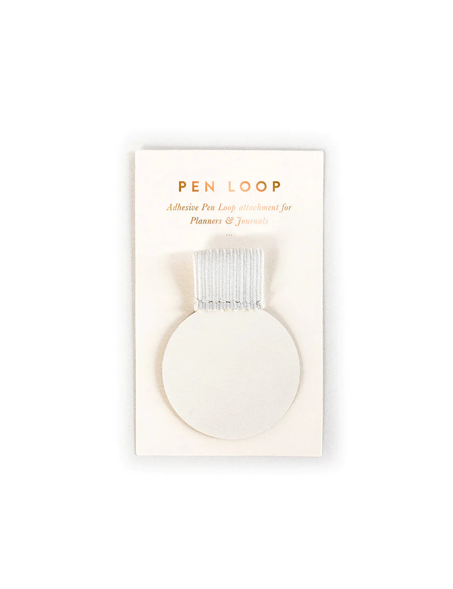 Bespoke Letterpress Pen Holder Loop - White