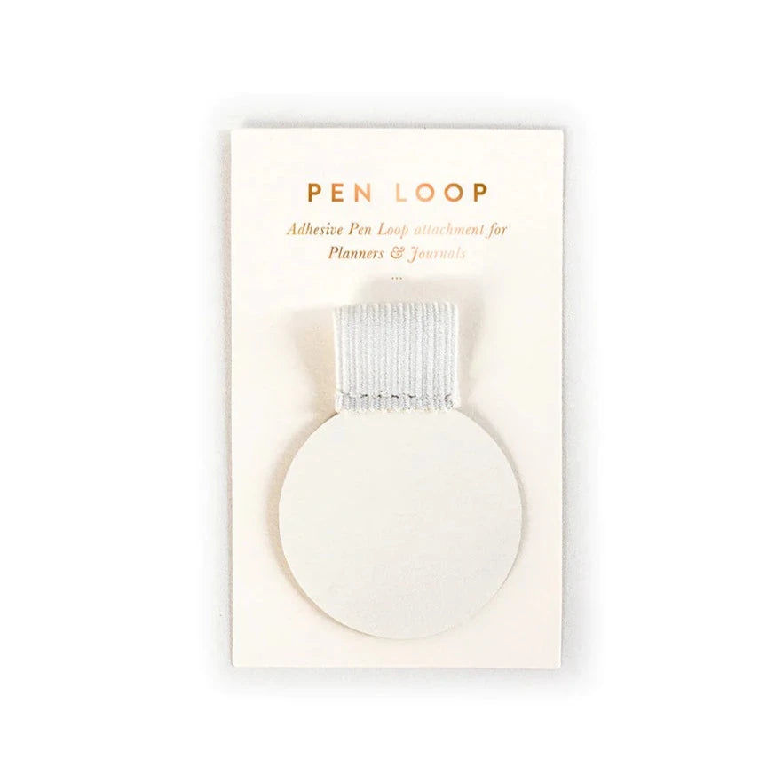 Bespoke Letterpress Pen Holder Loop - White