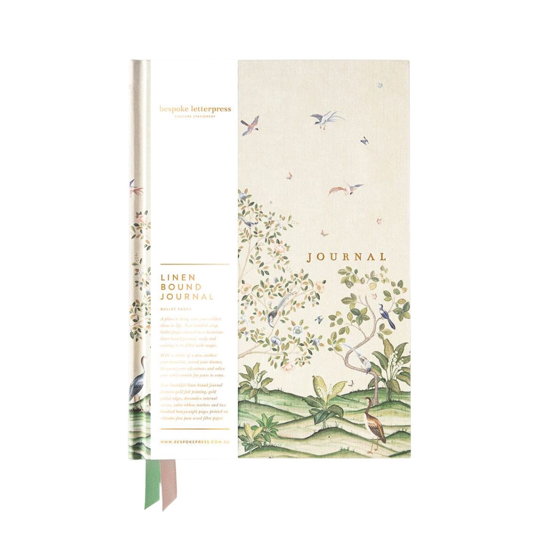 Bespoke Letterpress Linen Bullet Journal - Spring Landscape