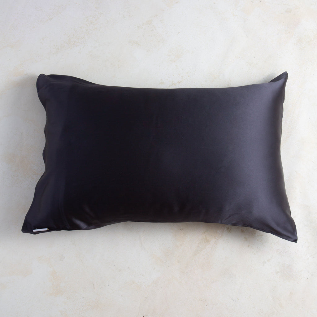 dark grey mulberry silk pillowslip
