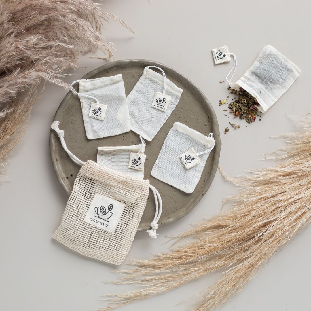 Better Tea 5 x Reusable Organic Cotton Tea Bags