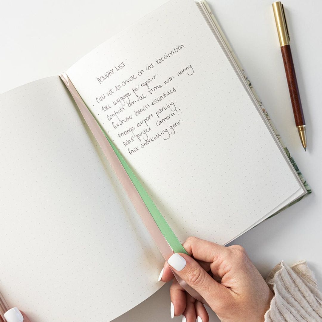 Bespoke Letterpress Linen Bullet Journal - Spring Landscape