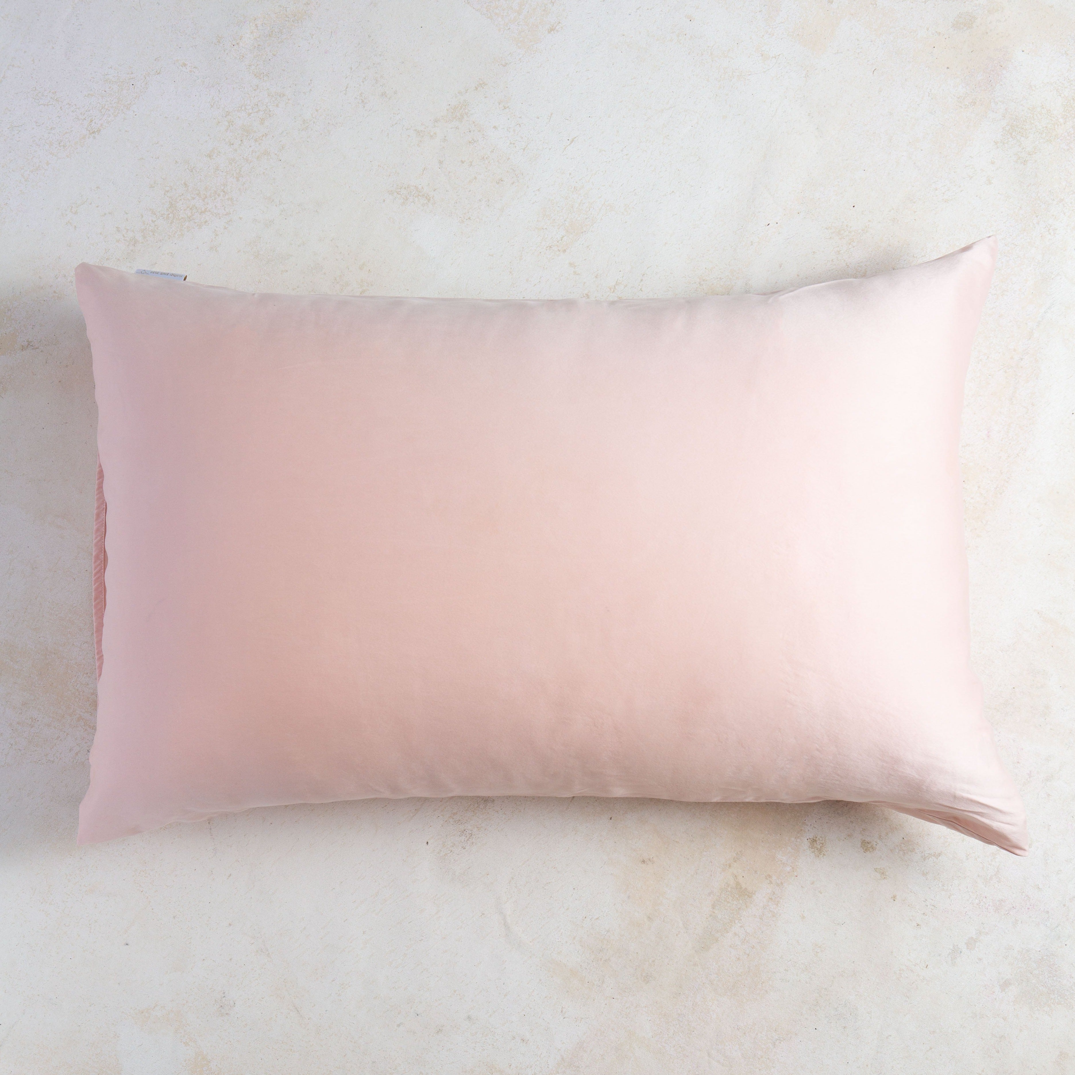 rose silk pillow slip