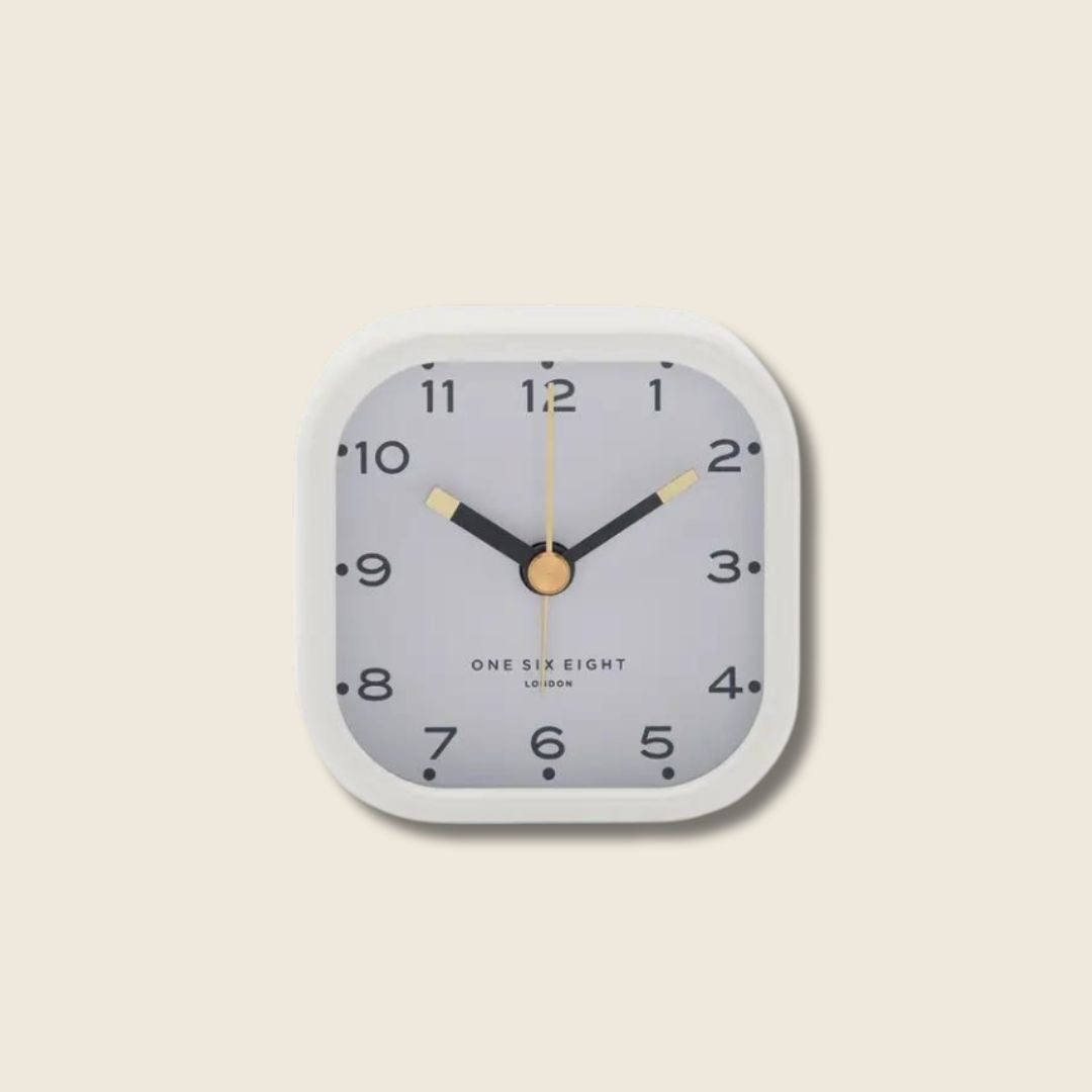 travel alarm clock white colour