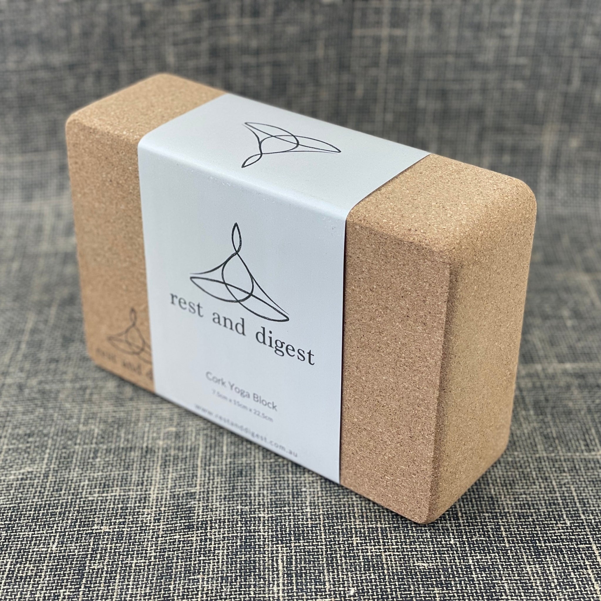 yoga block on jute yoga mat